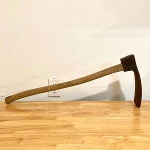 Vintage Woodworking Adze Tool Axe Curved Wood Handle